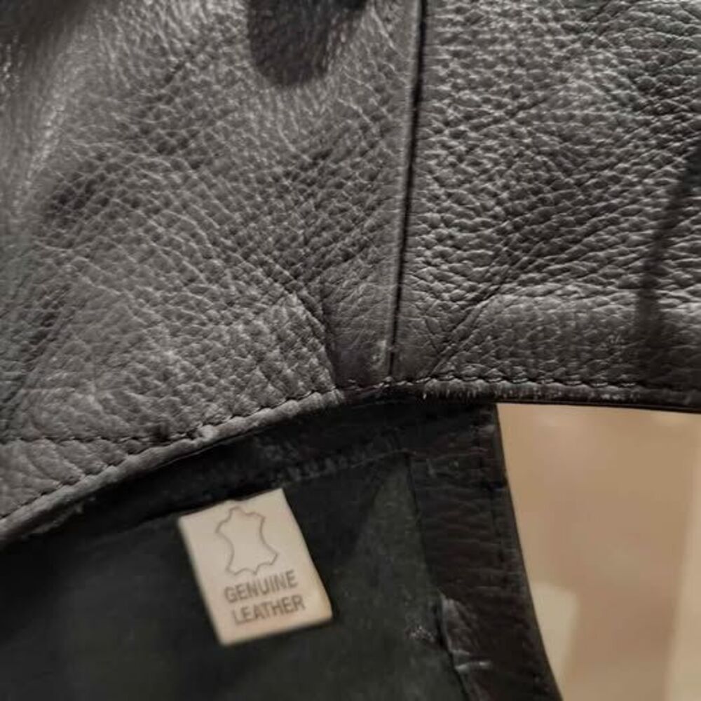 Leather Motorcycle Riding Chaps - Picture 3 of 4